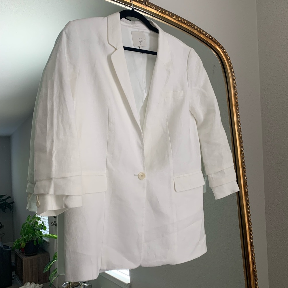 Joie White Linen Blazer